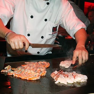 Chef Cooking at Kobe Restaurant
