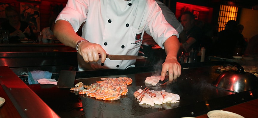 Chef Cooking at Kobe Restaurant