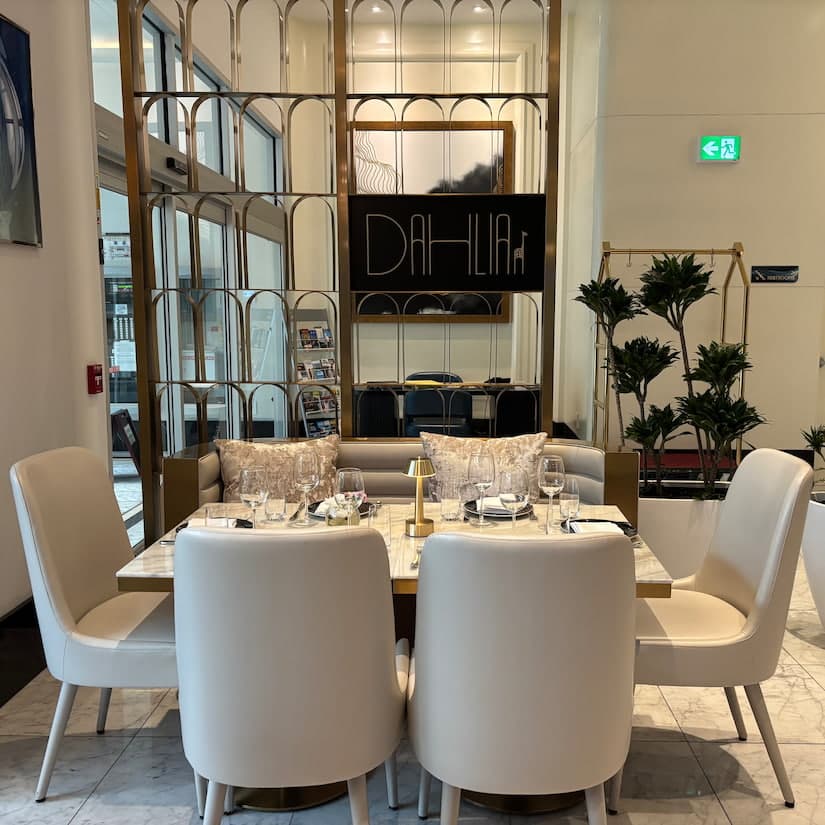 Interior of Dahlia Restaurant