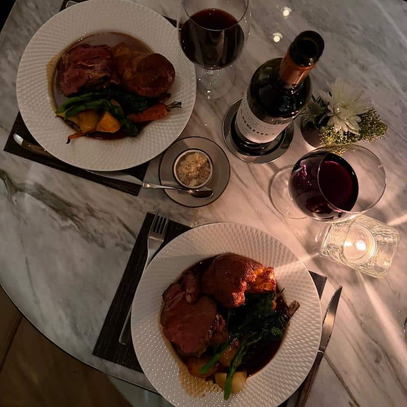 Roast Dinner Hawksworth Restaurant