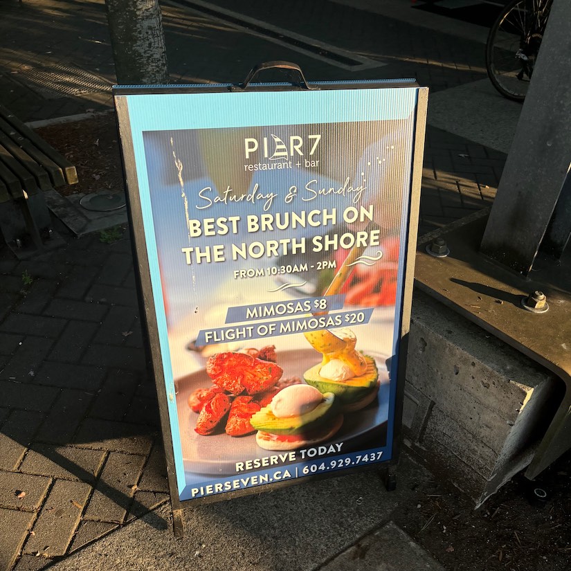 Promotional Sign Pier 7 Restaurant