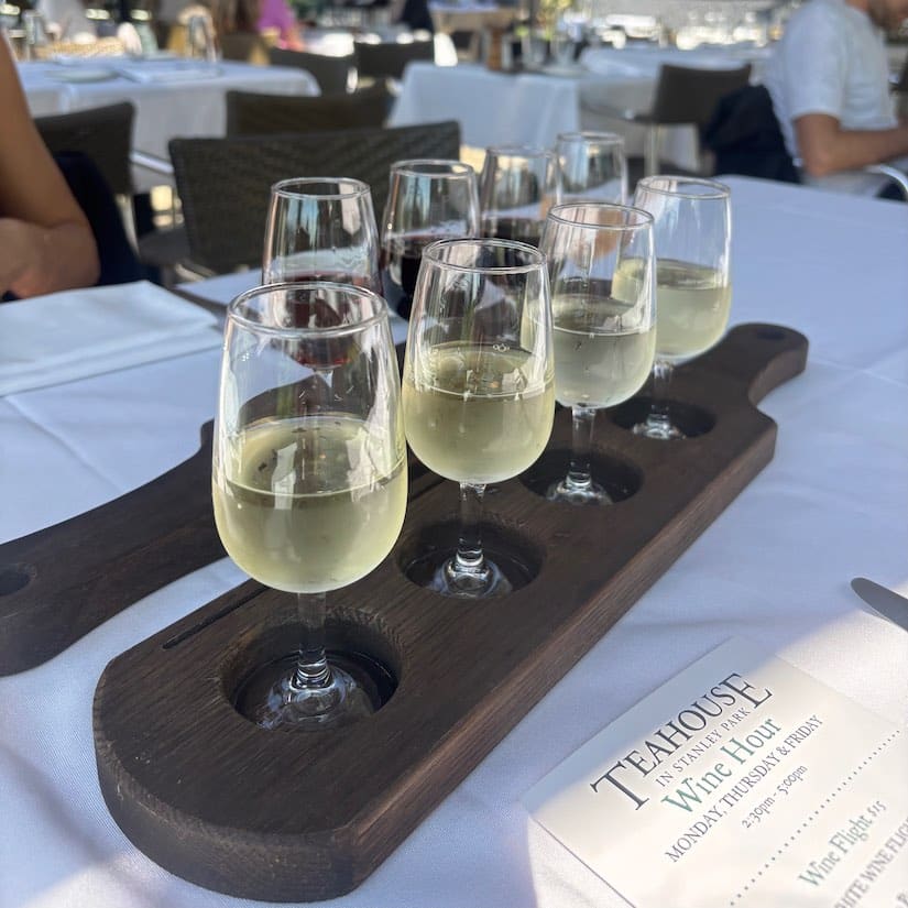 Wine at The Teahouse Restaurant
