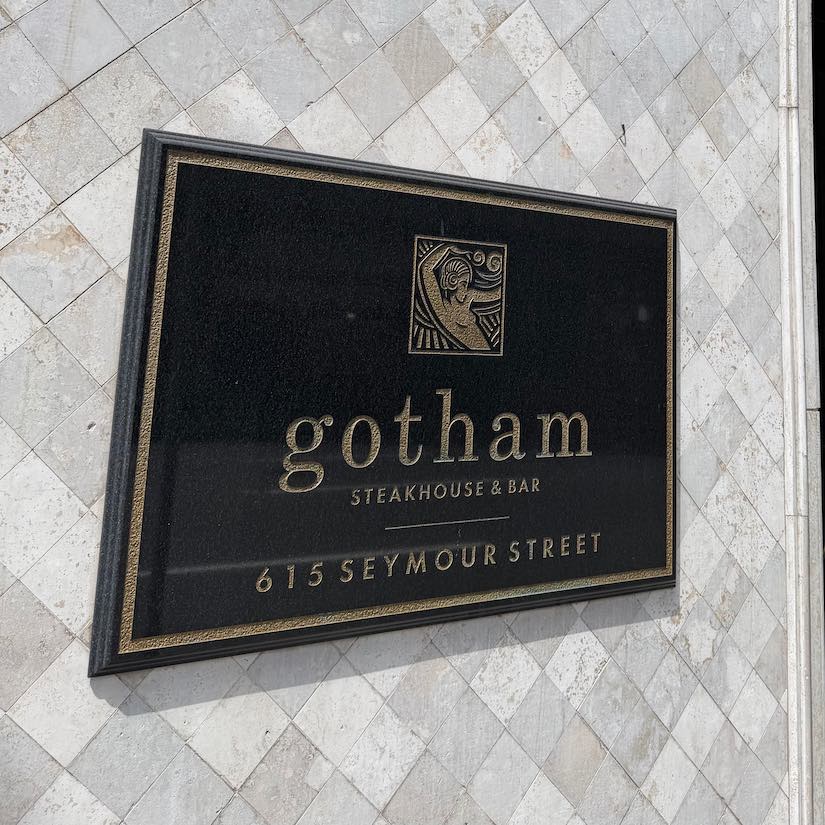 Gotham Restaurant Sign Seymour Street