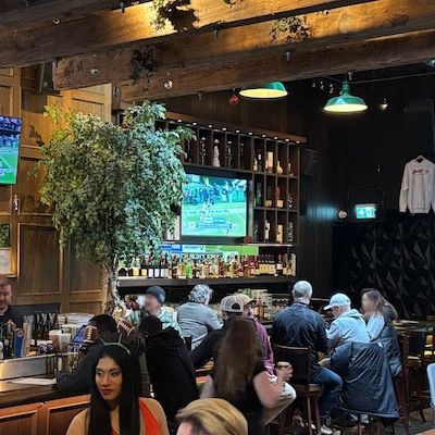 Interior of Biminis pub in Kitsilano