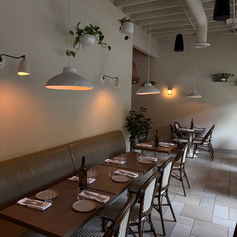 Dining space at Violete restaurant