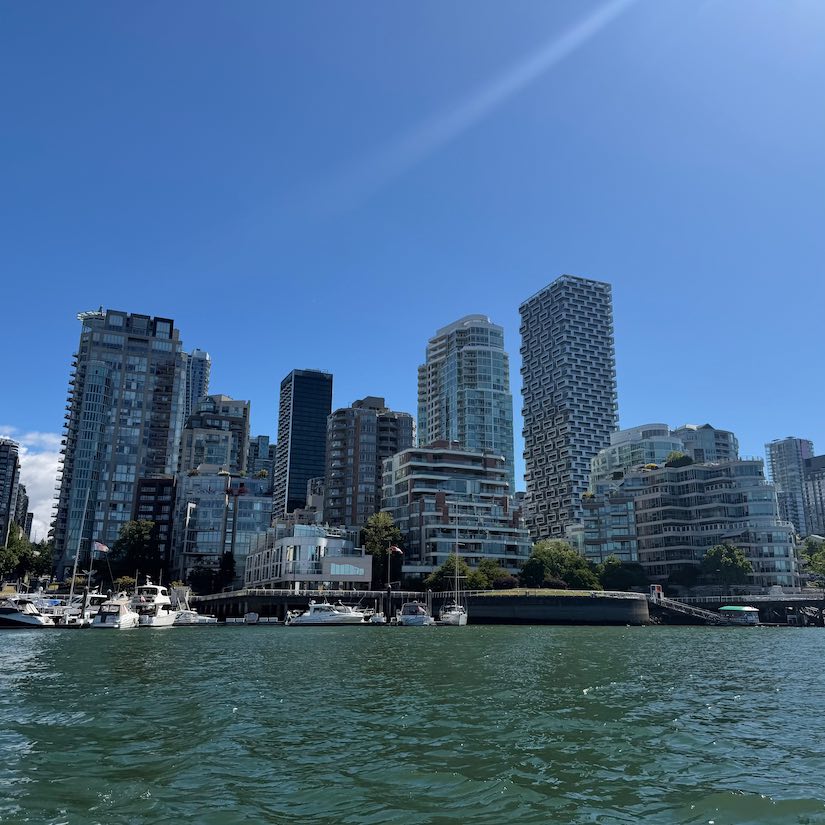 View of Vancouver across from Granville Island