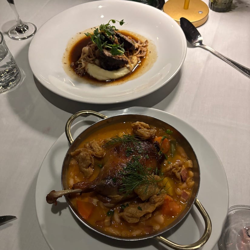 Duck dish Alouette restaurant